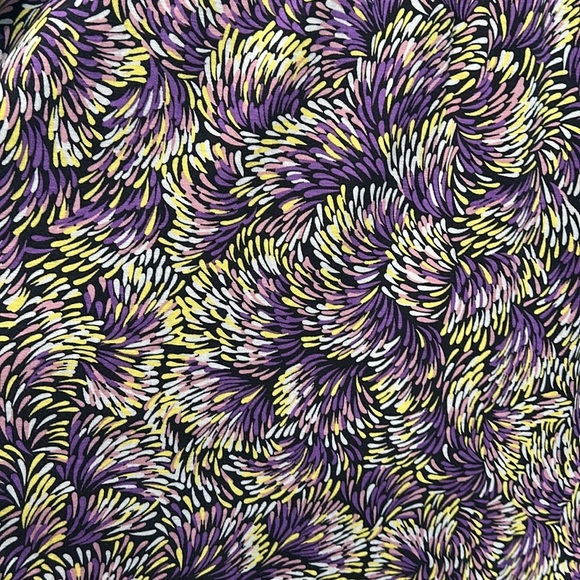 BODEN jersey knit plus size Elegant Purple and Yellow firework Women's Dress 14 - Picture 4 of 6